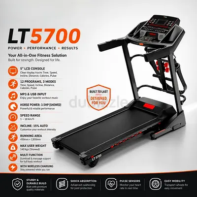 LT5700 Multi-Function Electric Treadmill with 3.5HP Motor