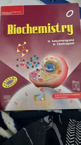 Biochemistry Text Book by U. Satyanarayana and U. Chakrapani Sixth Edition