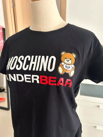 Moschino Underbear Black Graphic T-Shirt - M size