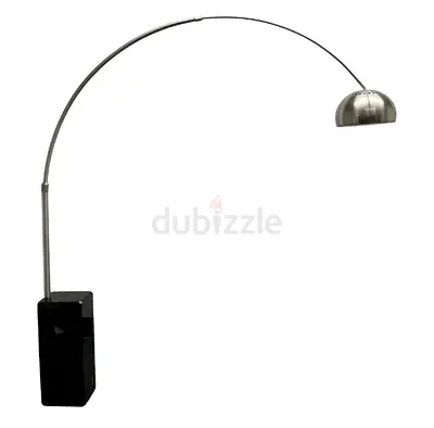 Marble base floor arch lamp