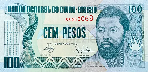 GUINEA BISSAU 100 PESOS BANKNOTE CURRENCY OF GUINEA BISSAU