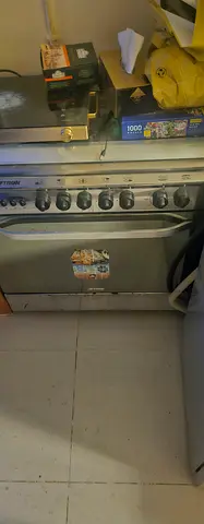 75 CM  stainless steel gas cooker with oven - 5 burners, working condition