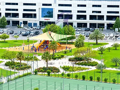 Two Bedrooms And Hall Apartment For Rent In Al Mamzar Near The Corniche With Free Parking Gym Pool Balcony And Kids Area