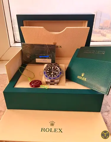 2024 Rolex GMT-Master II 'Batman' Oystersteel with Box & Papers and protective stickers.no cratches