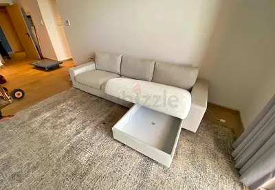Looks great condition IKEA vimle l'shape sofa bed with storage beige
