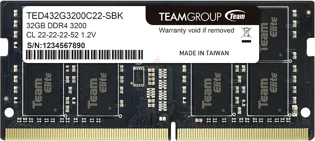 TeamGroup 32GB DDR4 3200MHz SODIMM RAM (Laptop Memory)