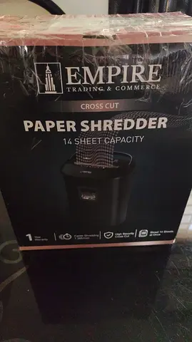 EMPIRE 14-Sheet Cross-Cut Paper Shredder