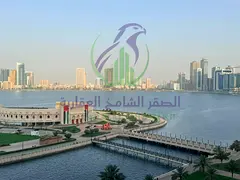 Two Bedroom Apartment for Annual Rent in Al Majaz 3 Sharjah Direct Sea View Two Balconies Laundry Ro