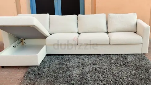 4__ Seater IKEA Vimle four Seater L Shape Sofa Beige with Storage Beige