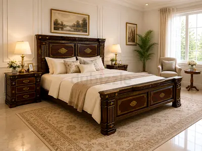 Marina Home Solid Wood Antique BedSet