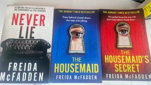 SET/BUNDLE of 3 Freida McFadden Thrillers — Never Lie, The Housemaid, The Housemaid's Secret