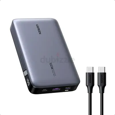 UGREEN 100W USB-C Portable Power Bank with 2x USB-C Cables