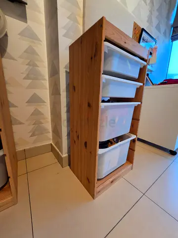 IKEA Narrow Pine Shelving Unit - Good Condition