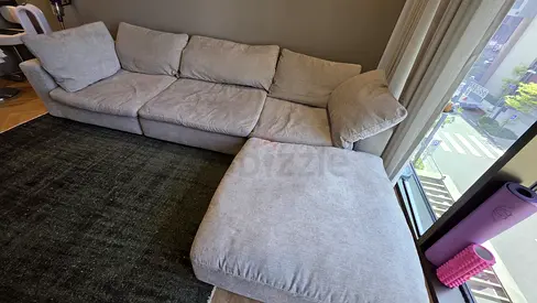 4 piece __: pan Emirates Pianca corner feather filled sofa with footstool