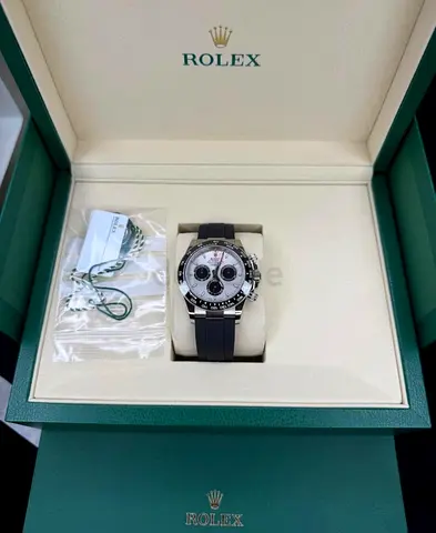 Rolex Daytona White dial Oysterflex Chronograph 1:1 Clone With Box and Card