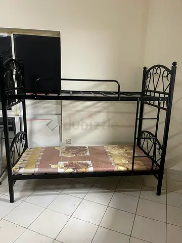 Expat leaving- Heavy Metal Bunk Bed Frame with Mattress - excellent Condition