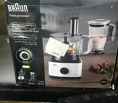 Braun 750W Food Processor - 2.1L Bowl, Blender Attachment