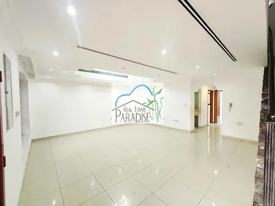 away from fly zone / private entrance / 4 bedroom's villa all master/1bedroom on ground floor/TV lounge/maids room 4 parking space for rent in mirdif