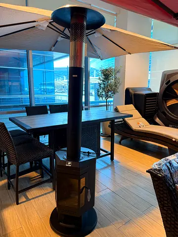 FlamePro 81”H Steel Patio Pellet Heater
