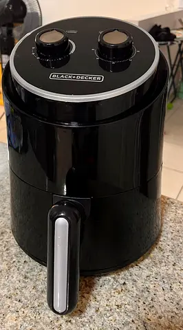 Black+Decker Compact Air Fryer - 2 Knob Manual Controls, Black