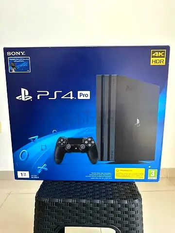 Ps4 pro with tow controller 1tb original with box like new 12 games download