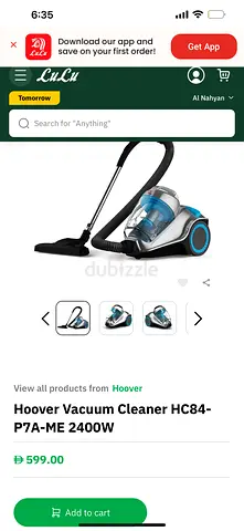 Hoover Canister Vacuum Cleaner HC84-P7A-ME 2400W - Good Condition
