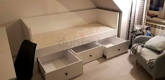 IKEA Hamnes day bed with 2 mattress and 3store drawers