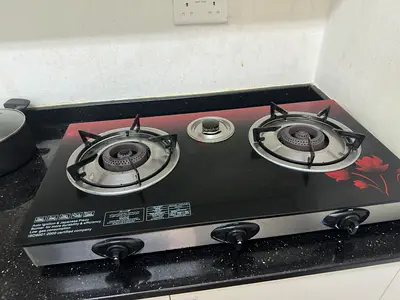 Used 2-Burner Glass Gas Hob — Good Working Condition