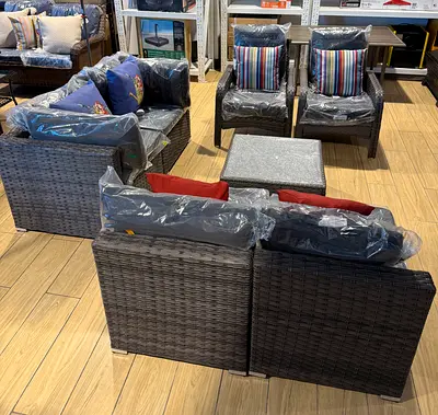 7-Piece Wicker Outdoor Patio Rattan Set
