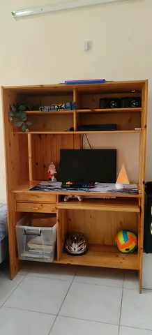 Bedroom Set with Wardrobe and Study Desk Cabinet