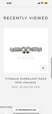 JCR Titanium Superlight Race Pipe Valved