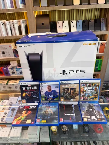 PS5 DISC Console with DualSense Controller AND 8 DISC
