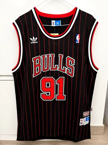 Vintage Adidas Chicago Bulls Dennis Rodman Hardwood Classics Swingman Jersey #91 (XL)