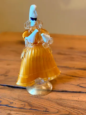 Murano Glass Venetian Lady Figurine (Amber & Gold)
Brief Specifications (English)
* Origin: Handmad