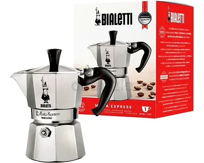 Bialetti Moka Express 1-Cup Stovetop Espresso Maker - Stainless Steel