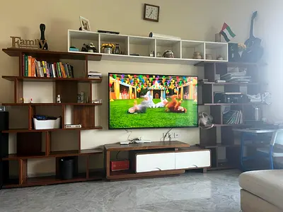 Library frame and tv stand