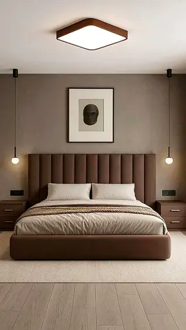 Modern Upholstered Bed Frame with Fluted Headboard