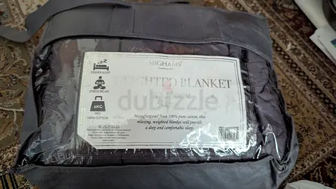 Weighted Blanket 6kg (100% Cotton) with Carry Bag - Good Condition