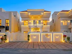 Brand new villa for rent in Ajman | First occupant | 4 master bedrooms | Elegant classic design