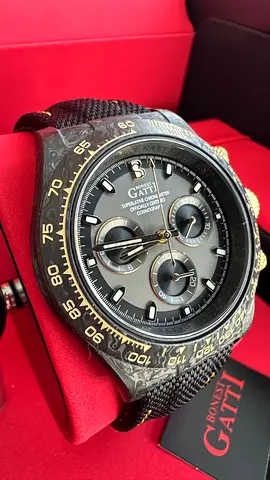 BONEST GATTI Automatic Mechanical Watch Carbon Fiber Case  -2 Years Warranty - Full Set