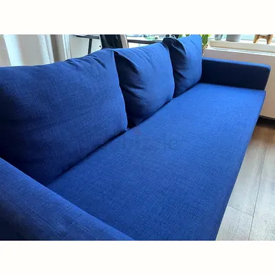 Modern Navy Blue 3-Seater Sofa