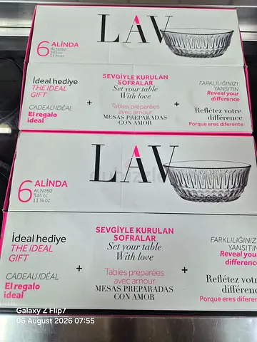 Set of LAV 12 Piece Glass Bowls — New in Box