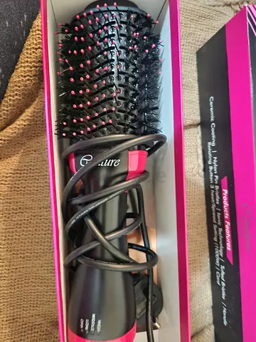 Electric Hot Air Brush Hair Styler - 1000W, Ceramic Coating