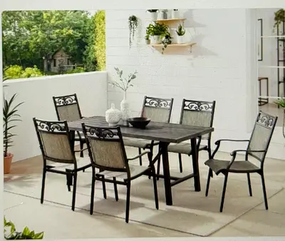 7-Piece Cast Aluminum Outdoor Dining Set