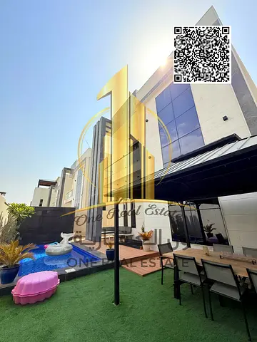 four master bedrooms with swimming pool villa for sale at AlZahia area