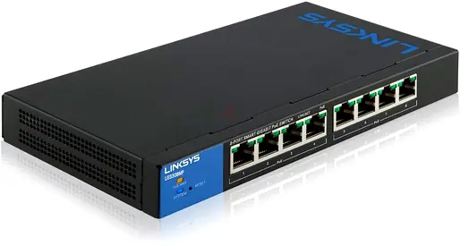 LINKSYS LGS308MP-UK Business PoE+ Smart 8 Port Gigabit Network Switch (130 W), Black