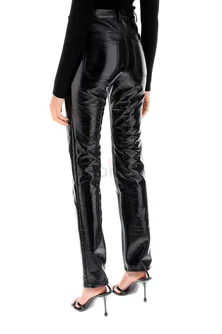 Courrèges Black Vinyl Pants WMNS Size 28