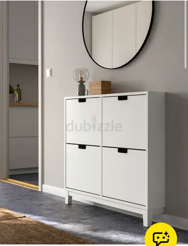 White 4-Door Shoe Cabinet IKEA