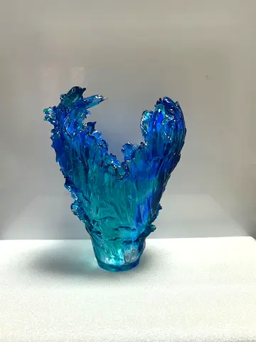 Large Handmade Crystal Decorative Piece - Luxury Art Glass