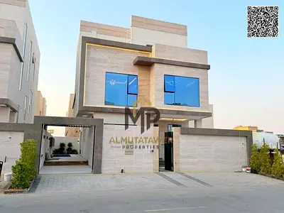 Luxury 3-story villa for sale in one of Ajman's best areas, including registration and ownership fees, with excellent finishing and a strategic locati